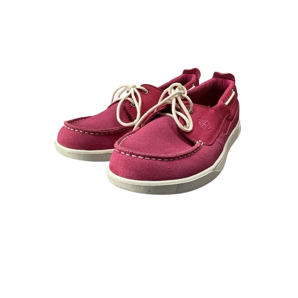 Timberland Girls Pink Suede Penny loafer style |‎ Size 5.5